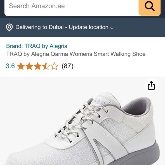 TRAQ by Alegria Qarma smart walking shoe sneakers white size 38 - Picture 14 of 14